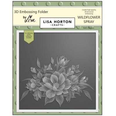 Lisa Horton Crafts 3D Embossing Folder - Wildflower Spray